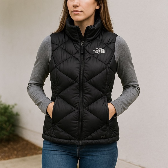 The North Face Jackets & Blazers - The North Face Black 550 Down Puffer Vest Womens Small Quilted Insulated Winter